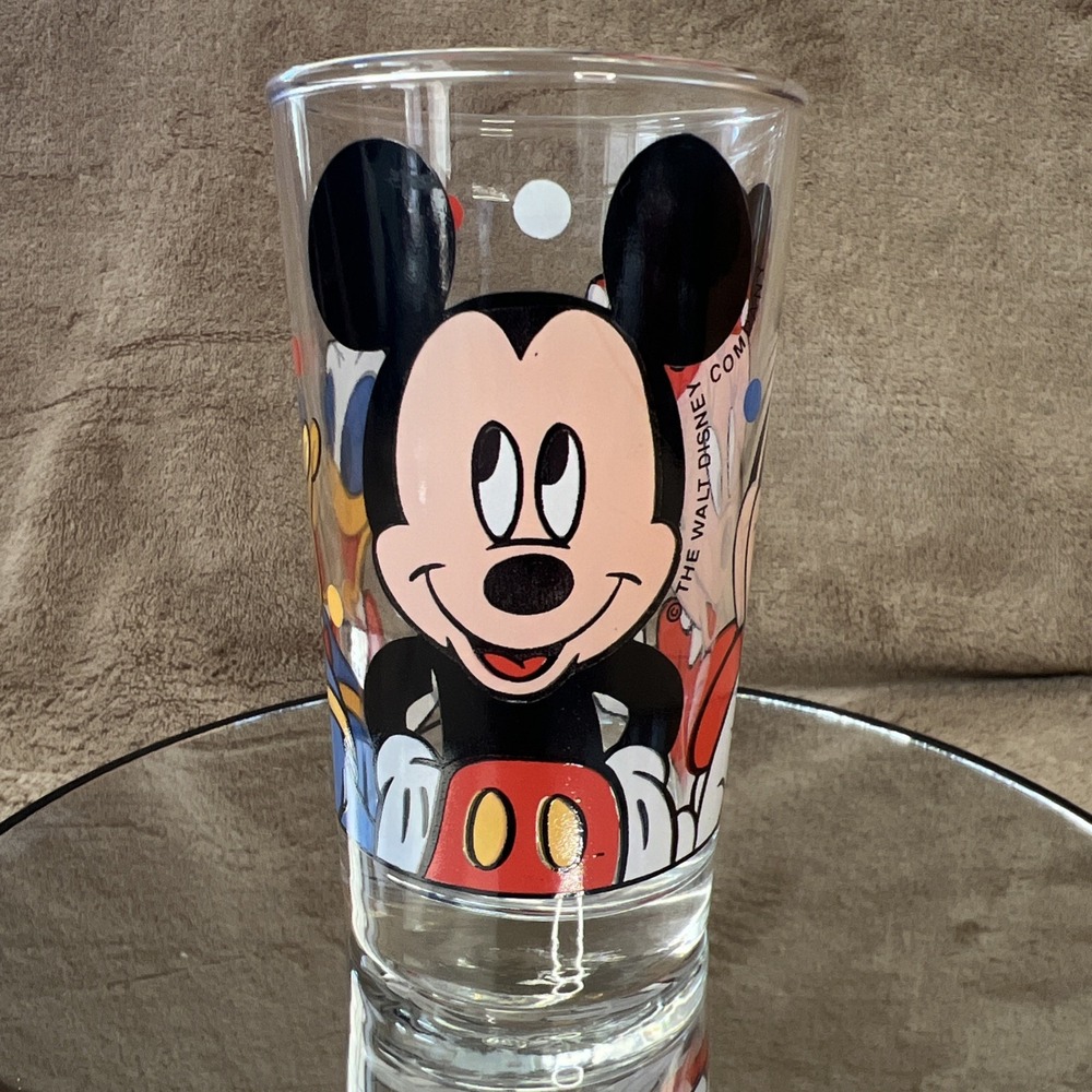 Disney Mickey Minnie Mouse Donald Duck Medium‎ 4.5" Juice Glass